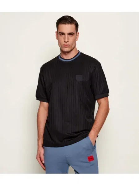 HUGO Tricou Davros | Relaxed fit negru