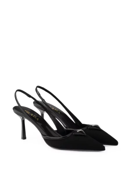 Pantofi cu toc Prada slingback negru