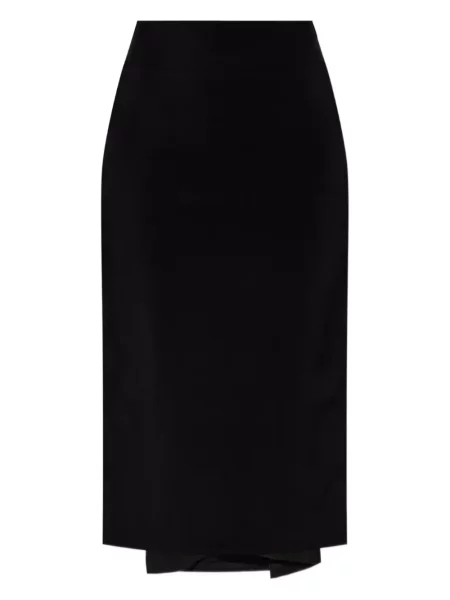 Fustă midi Jacquemus drapată până la genunchi negru