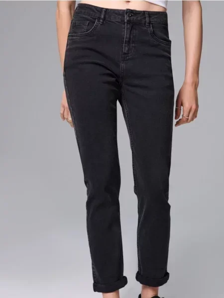 Джинси boyfriend slim чорний