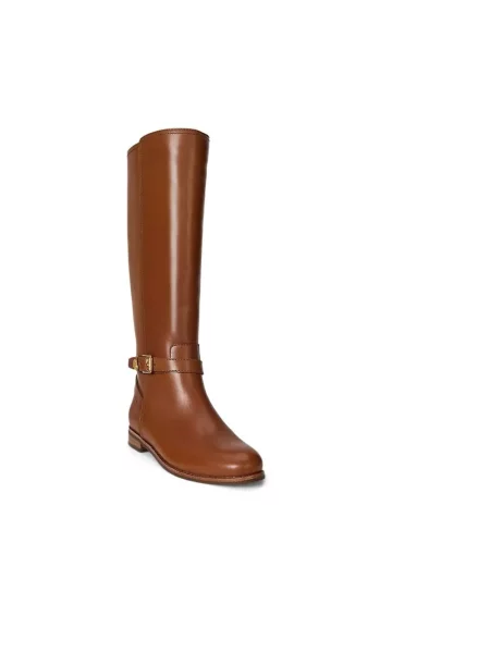 Oficerki LAUREN RALPH LAUREN brązowe