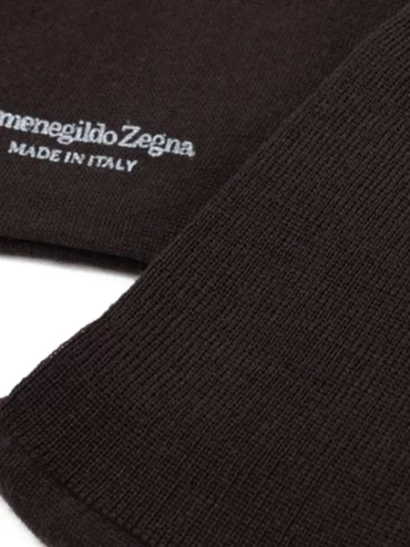 Șosete Zegna de lână cu imagine maro