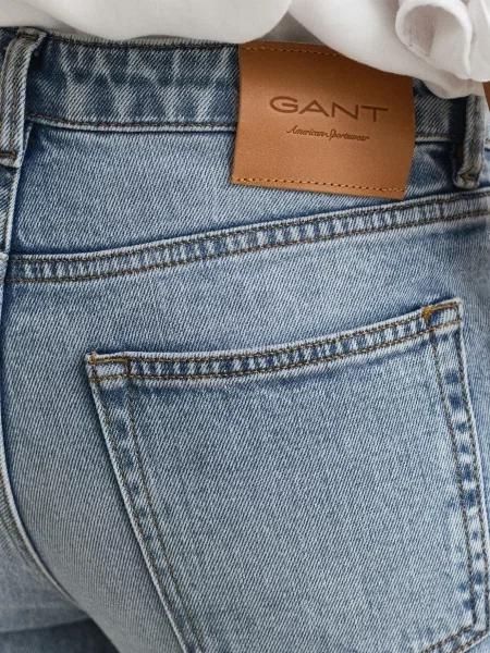 Стрейчеві прямі джинси Gant блакитні