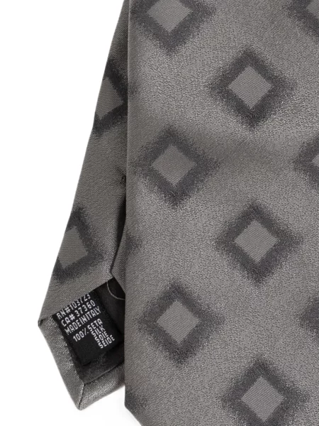 Μεταξωτή γραβάτα Giorgio Armani γκρι