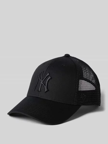 Czapka z daszkiem typu trucker z wyhaftowanym logo model NEYYAN BRANSON' '47 czarna