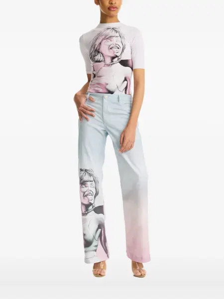 Koszulka Maisie Wilen z nadrukiem różowa