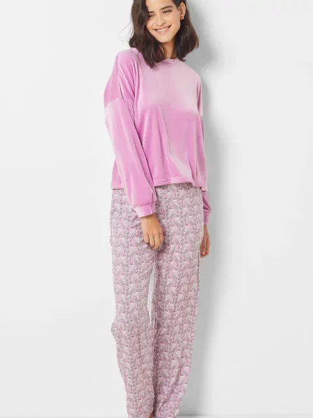 Велюровый свитшот Etam розовый