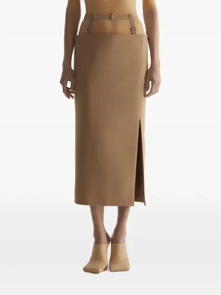 Fustă Mugler maro