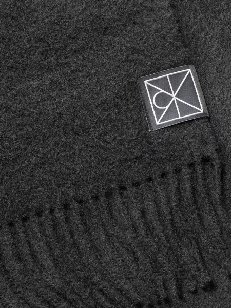 Fular Calvin Klein cu franjuri negru