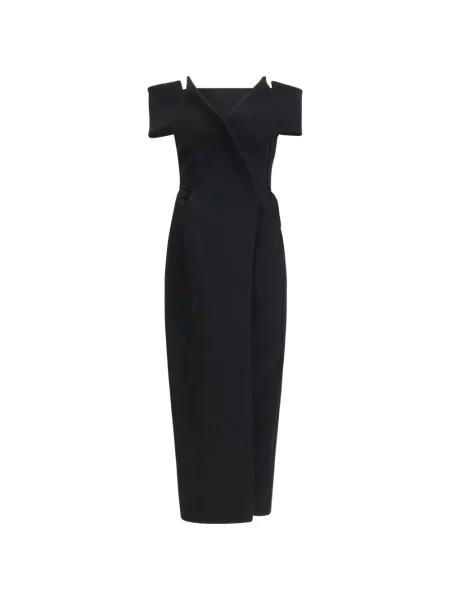 Sukienka midi Khaite do kolan garniturowa czarna
