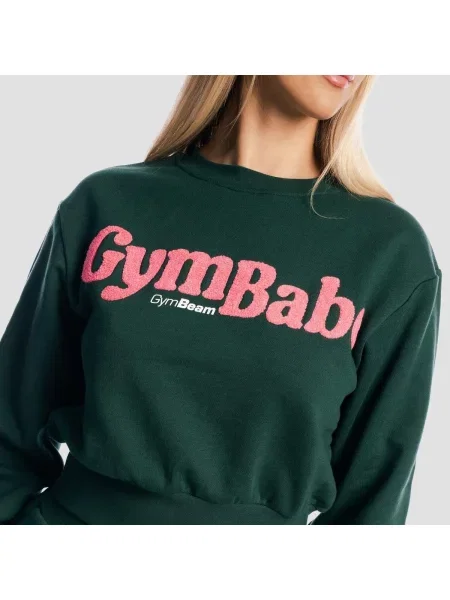Bluza fitness bez kaptura Forest zielona