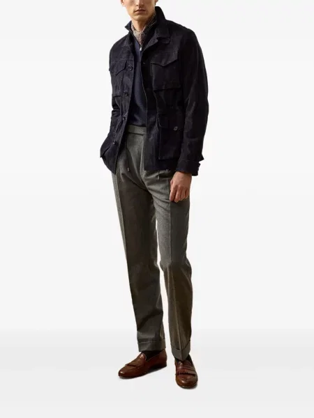 Вълнен пуловер Ralph Lauren Purple Label синьо