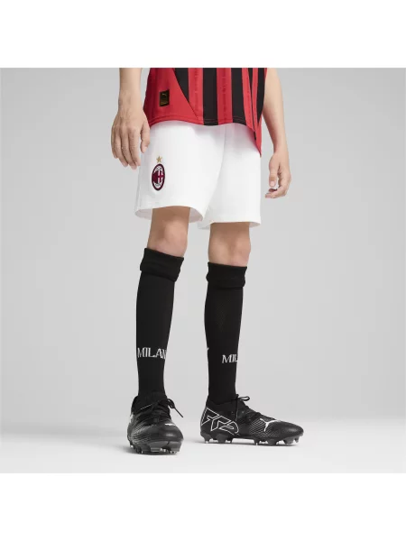 Młodzieżowe szorty AC Milan PUMA White For All Time Red białe
