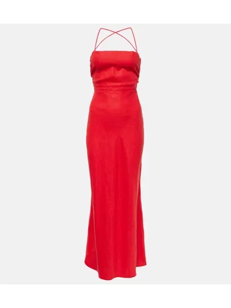 Rochie maxi Faithfull de in de costum roșu