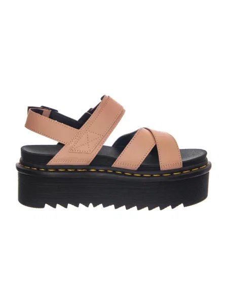 Sandały Dr. Martens skórzane różowe