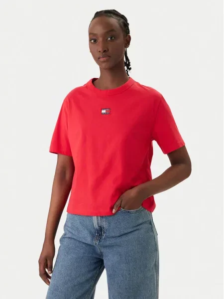 Tommy Jeans Tricou Boxy Fit roșu