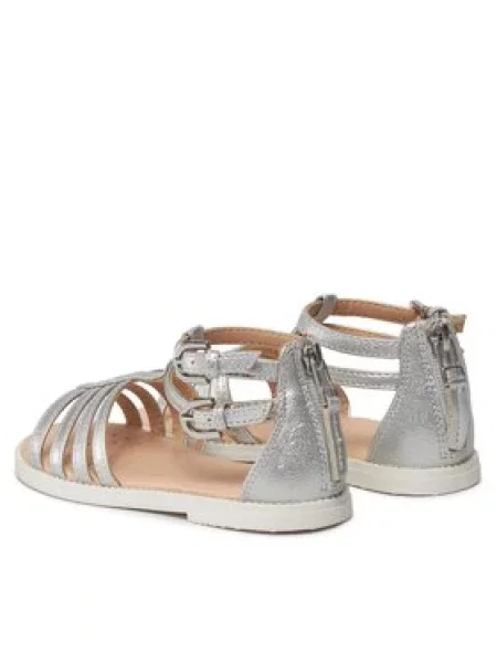 Geox Sandale J Sandal Karly Girl S Srebrna