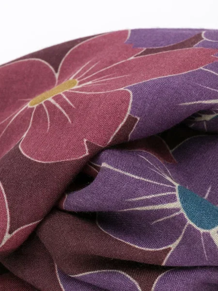 Fular Dell'oglio cu model floral cu imagine roșu