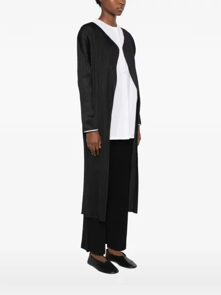 Παλτό Pleats Please Issey Miyake μαύρο