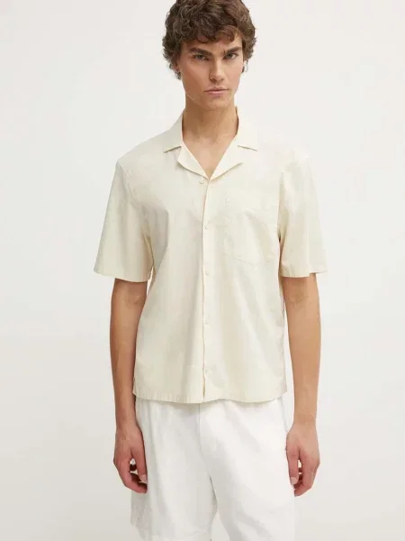 Риза Hollister Co. мъжка със стандартна кройка бежово