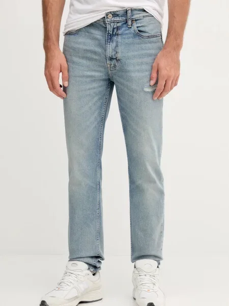 Kavbojke Calvin Klein Jeans modra