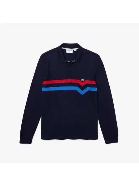 Поло Lacoste синее