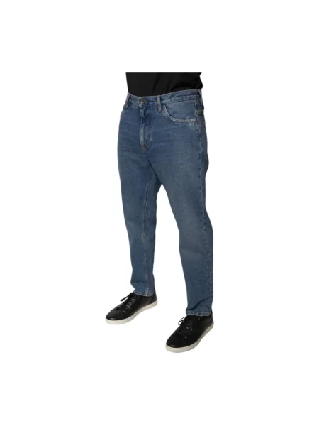 Szerokie jeansy Dolce And Gabbana niebieskie