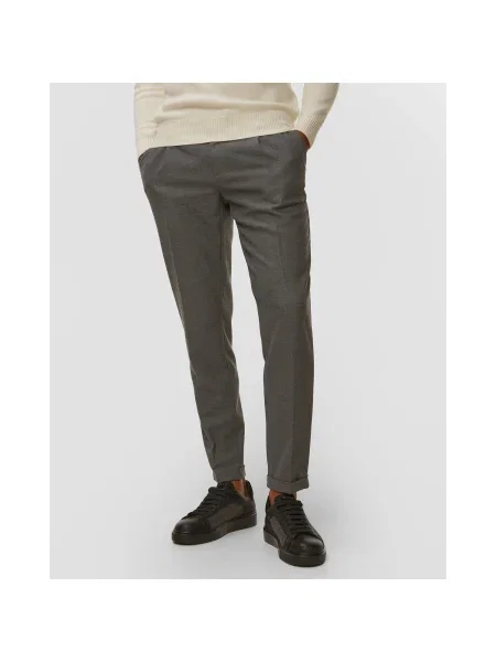 Kalhoty Alberto Barista Flannel Look šedé