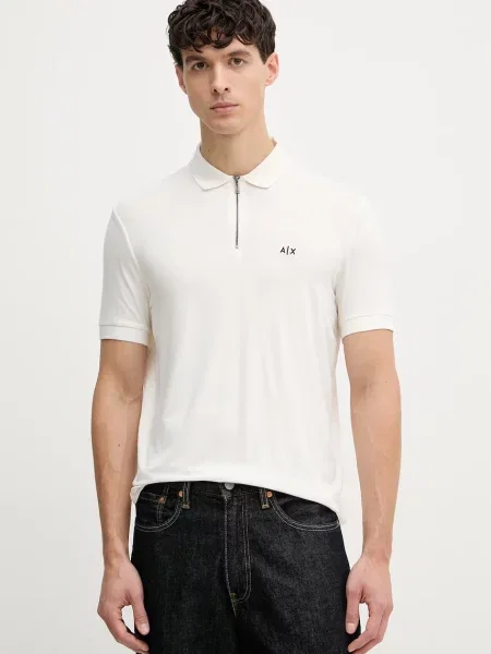 Armani Exchange polo beżowa