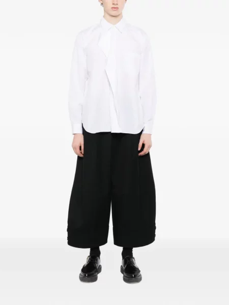 Cămașă Comme Des Garcons Homme Plus asimetrică alb
