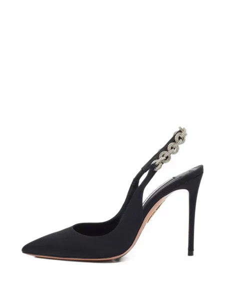 Pantofi cu toc Aquazzura slingback negru