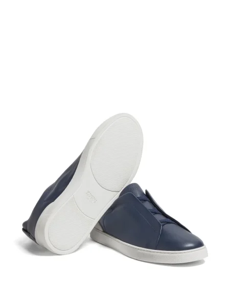Sneakerși Zegna din piele albastru