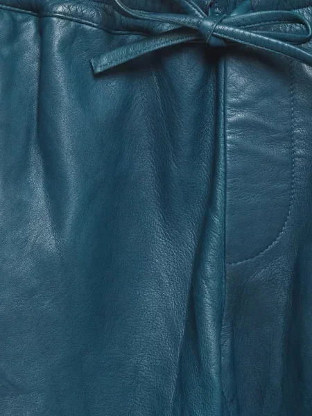 Pantaloni Zadig&voltaire din piele albastru