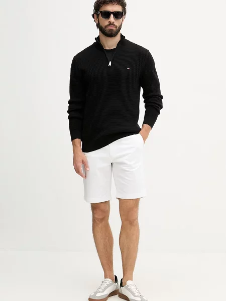 Pulover Tommy Hilfiger cu guler înalt negru