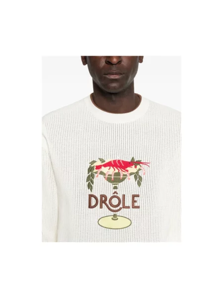 Sweter Drole De Monsieur beżowy