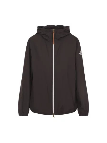Kurtka Moncler z kapturem brązowa