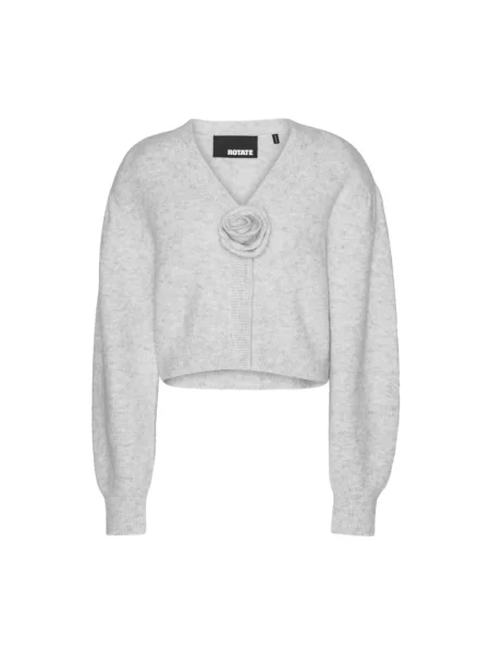 Sweter Rotate Birger Christensen z alpaki szary