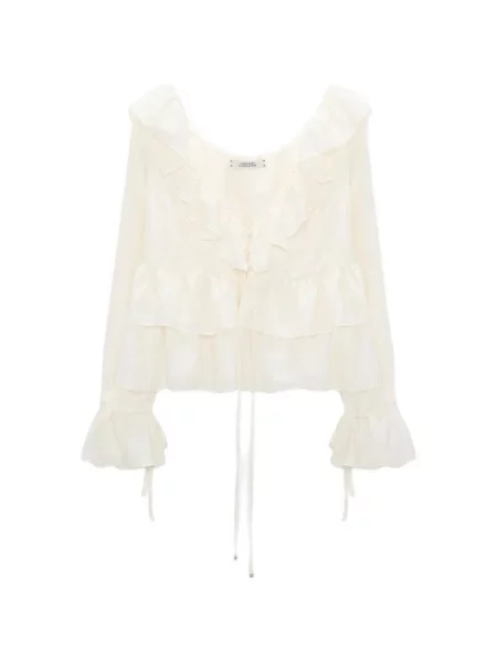 Bluză Dorothee Schumacher cu volane cu legături