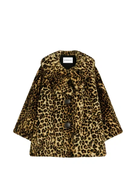 Palton Givenchy cu imagine cu model leopard maro