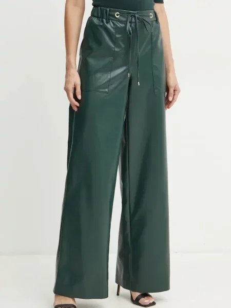 Simona Corsellini pantaloni femei lat high waist verde