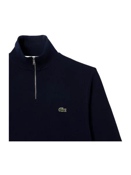 Lacoste Bluza Mężczyźni niebieski jednolity 3 granatowa