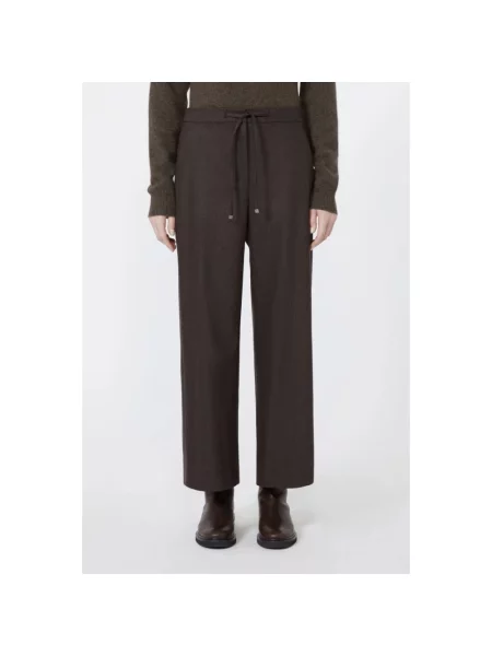 Joggery Max Mara wełniane brązowe