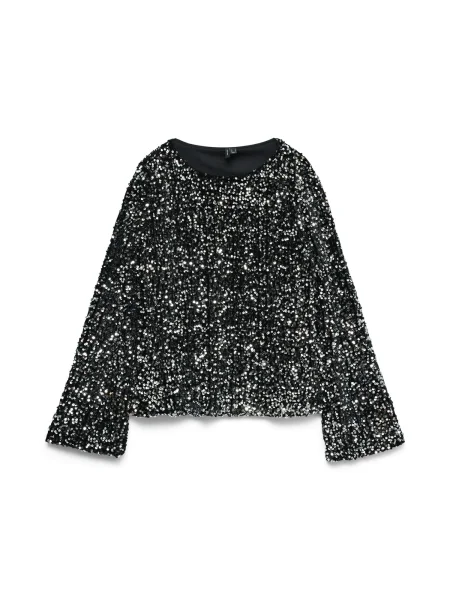 VERO MODA Bluză VMBELLA / argintiu negru