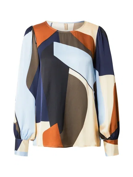 Soyaconcept Bluză BELL 1 bleumarin / albastru deschis / taupe / portocaliu închis gri