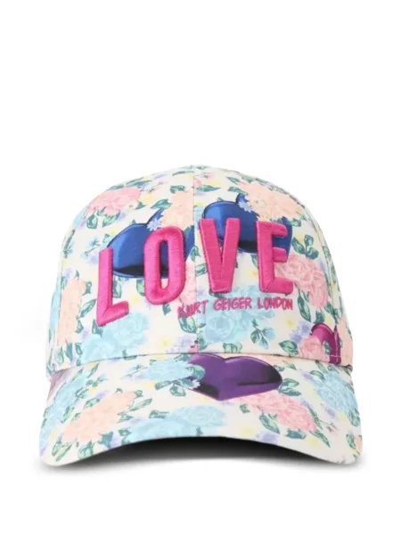 Шапка с козирки Kurt Geiger London на цветя