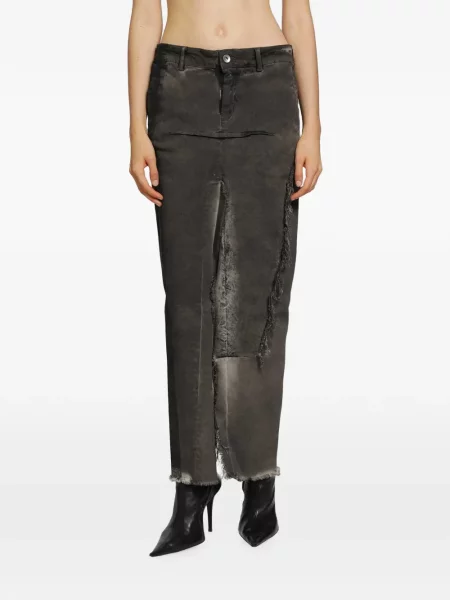 Fustă din denim Rick Owens gri