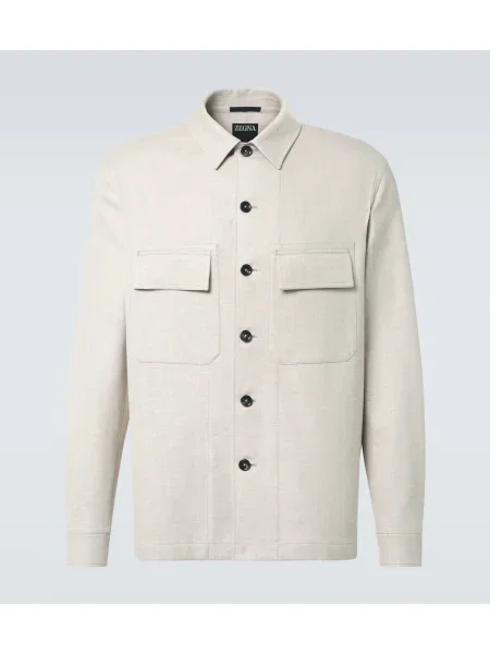 Volnena jakna Zegna rjava