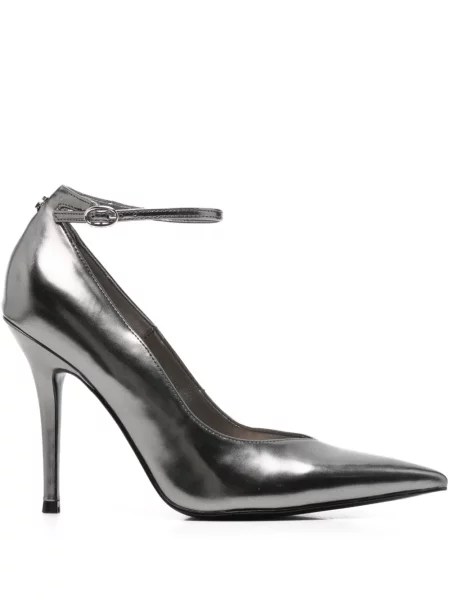 Pantofi cu toc Guess cu bretele gri