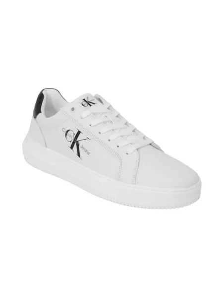 Trampki Calvin Klein Jeans z nadrukiem casual sznurowane białe