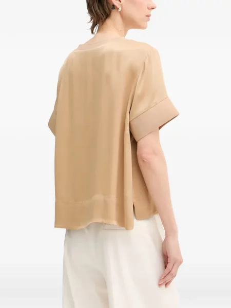 Scurt top Sisley din satin